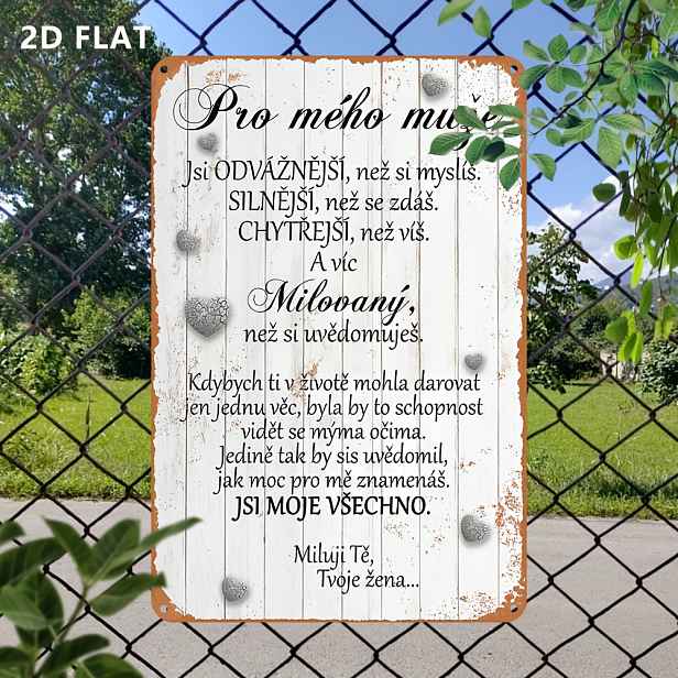 TEMU 2D plochá - 1 ks 2D ploché vintage kovové hliníkové cedule s hliníkovým uměleckým dílem, ideální pro vintage dekoraci stěn, ozdobu garáže, o