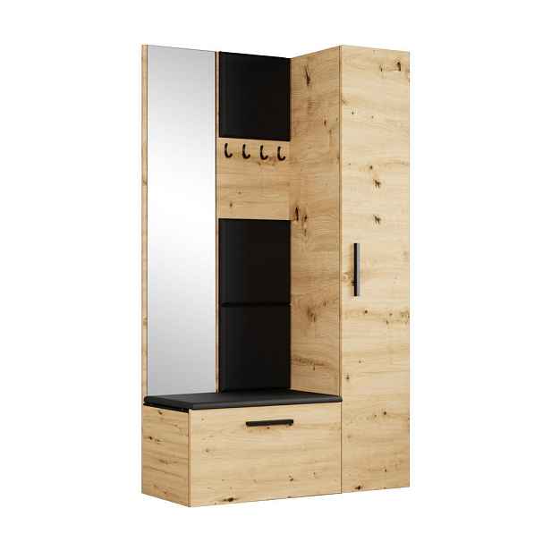 MASSENO MODERNÍ PŘEDSÍŇOVÁ SESTAVA MODULO, 120,6/204/40 cm, dub Artisan