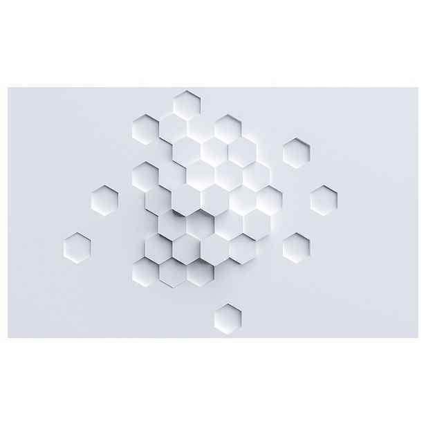 Fototapeta Hexagony Bílé Abstrakce Minimalismus Perspektiva 200x140 lepidlo