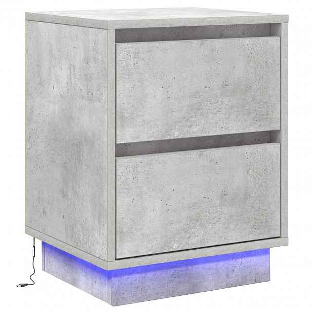 vidaXL Noční skříňka Betonově šedá 39 x 34,5 x 50 cm Kompozitní dřevo