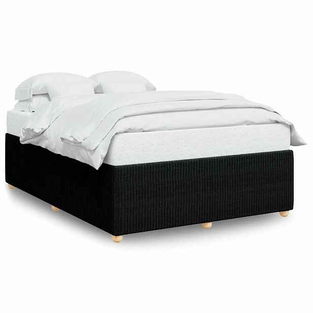 vidaXL Rám postele bez matrace černý 140 x 190 cm textil