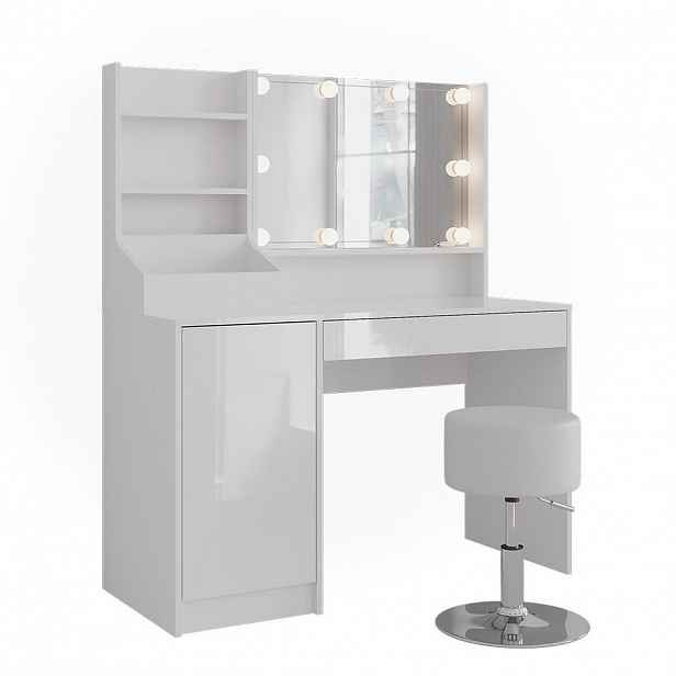 Vicco TOALETNÍ STOLEK Sherry Bílá/bílý vysoký lesk 119.8 cm 5 dílů