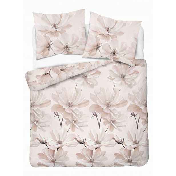 Povlečení 160x200 béžové s velkými květy Home Elegance