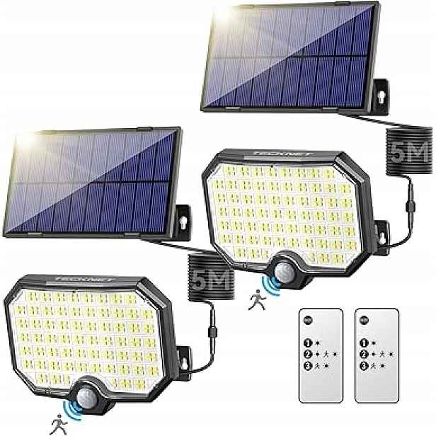 Led Solární Lampy S Pohybovým Senzorem Tecknet, 2 Kusy, Sada