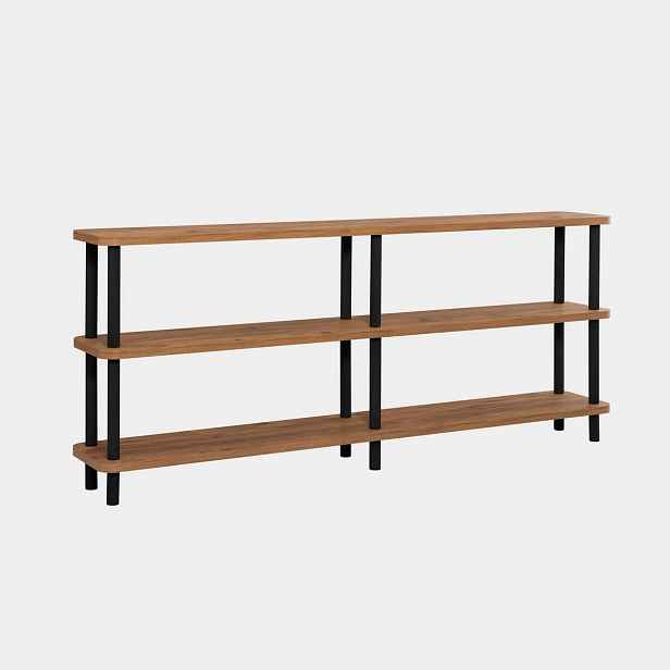 Regál Zen Black and Atlantic Pine