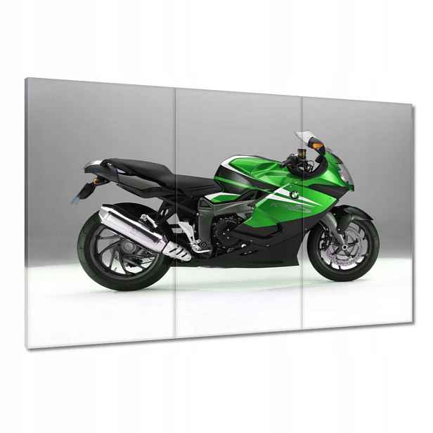 Obrazy 120x80 Limetkový motorový závodník