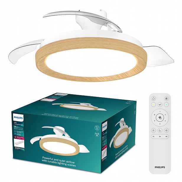stropní svítidlo Led s Větrákem Stropní Ventilátor 106 cm Cct Bliss Philips