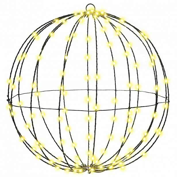 vidaXL Koule Teplá bílá 50 x 50 x 52 cm Kov 160 LED