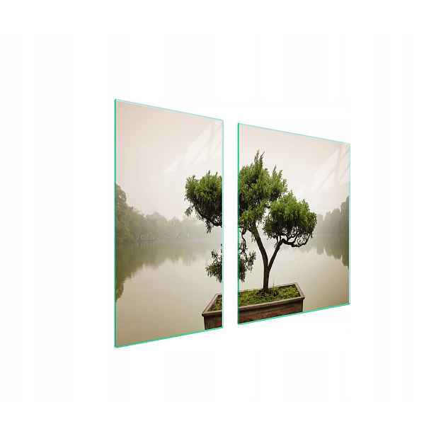 7v1 Skleněná ochranná deska na sporák 90x52 Dřevo