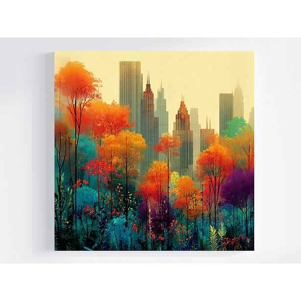 Obraz Na Plátně Canvas Grafika Město New York Manhattan Podzim 50x50
