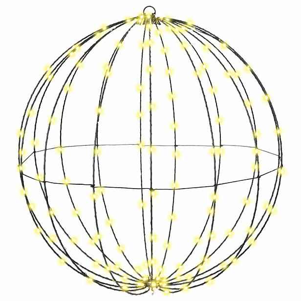 vidaXL Koule Teplá bílá 60 x 60 x 62 cm Kov 192 LED