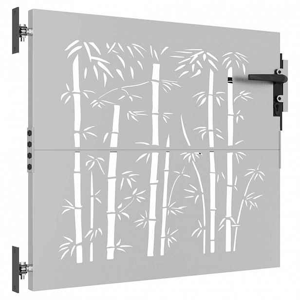 vidaXL Zahradní brána 85 x 100 cm Práškově lakovaná ocel Zamykatelné