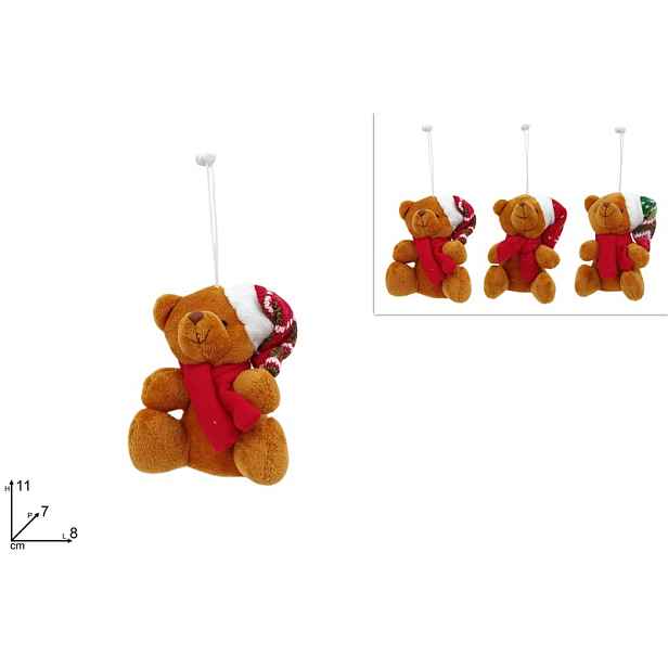 PROHOME - Medvídek závěsný 11cm různé barvy