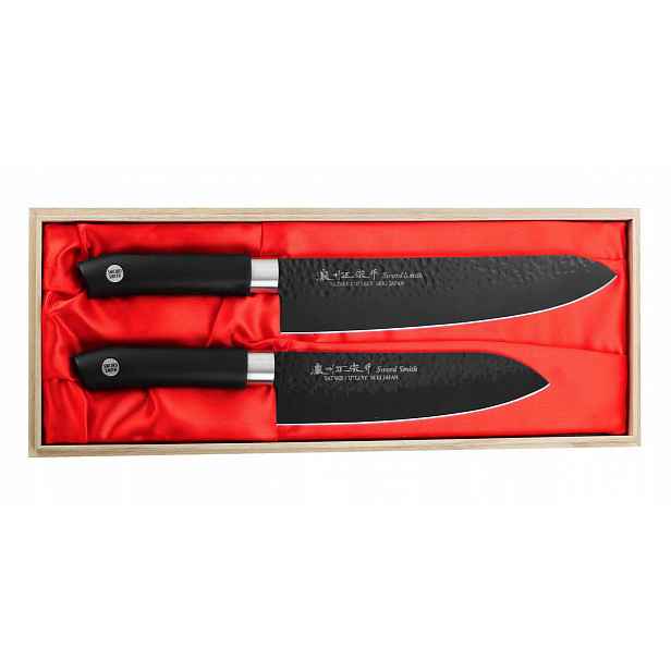Satake Swordsmith Black Sada Nůž pro šéfa Santoku
