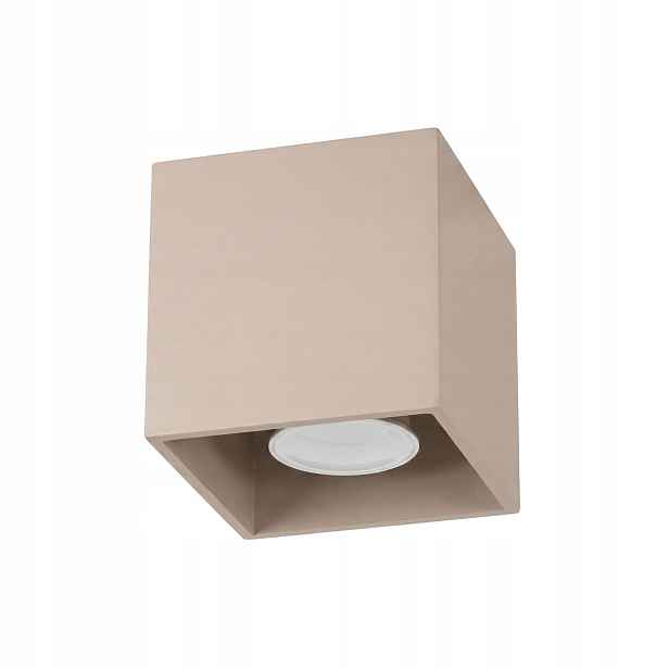 Sollux Lighting Quad stropní spot čtvercový taupe 1xGU10 10W