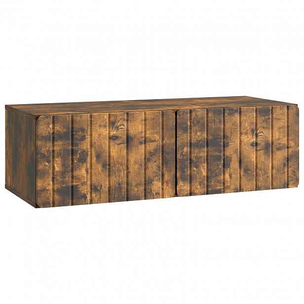 vidaXL Nástěnná TV skříň 98 x 41 x 30 cm Kouřový dub Kompozitní dřevo