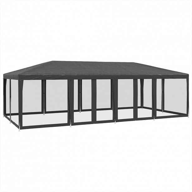 vidaXL Party stan s 12 síťovanými bočnicemi antracitový 8 x 4 m HDPE
