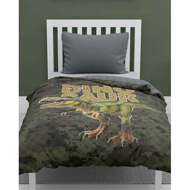 Detexpol Přehoz na postel Dinosaur Army Polyester, 170/210 cm (DL-555862)