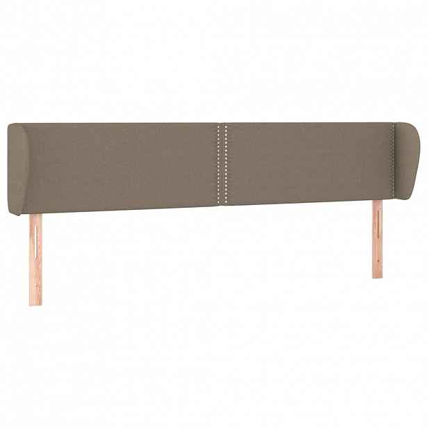 vidaXL Čelo postele typu ušák taupe 203x23x78/88 cm textil