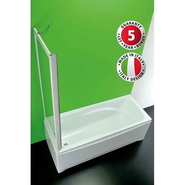 Forte SKIPPER SOPRAVASCA FISSO MA 75x150 polystyrol  - boční stěna pouze pro kombinaci s vanovými zástěnami Skipper Vasca