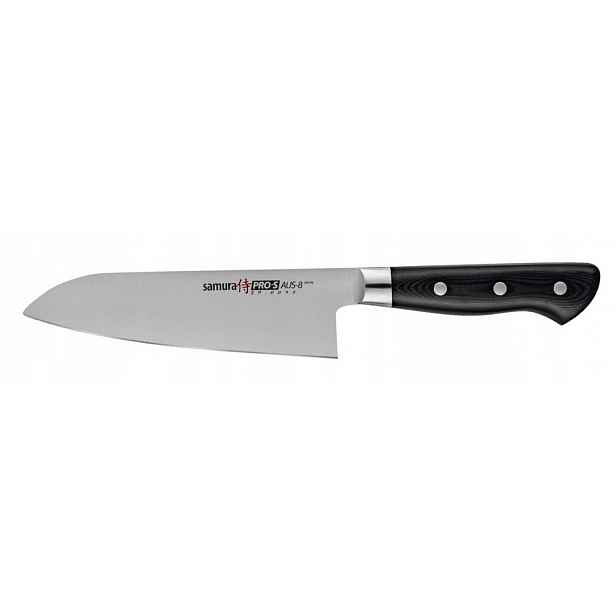 Nůž santoku Samura Pro-S 175 mm ocel AUS-8 rukojeť G10 černá