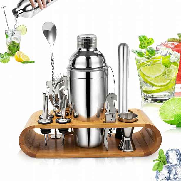 Profesionální Barmanský Set Na Nápoje Koktejl Shaker 12el Stojan