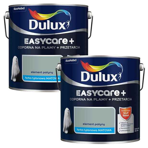 Sada Dulux Easycare+ 2x2,5L Barva Nástěnná Barva Element Patiny 5L