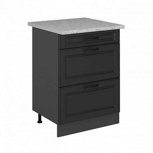 Vicco SPODNÍ SKŘÍŇKA KUCHYŇSKÉ LINKY R-Line Antracitový venkovský dům 60 cm PD Mramor