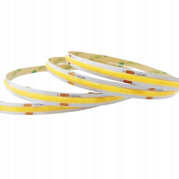 5 m Led pásek Cob Bílý Studený 6000K 24V Premium 480 LED/m 10W CRI90