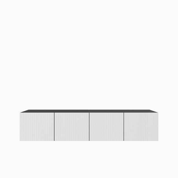 MASSENO ZÁVĚSNÝ TV STOLEK LIVO, 200/41/40 cm, antracitový /, bílý
