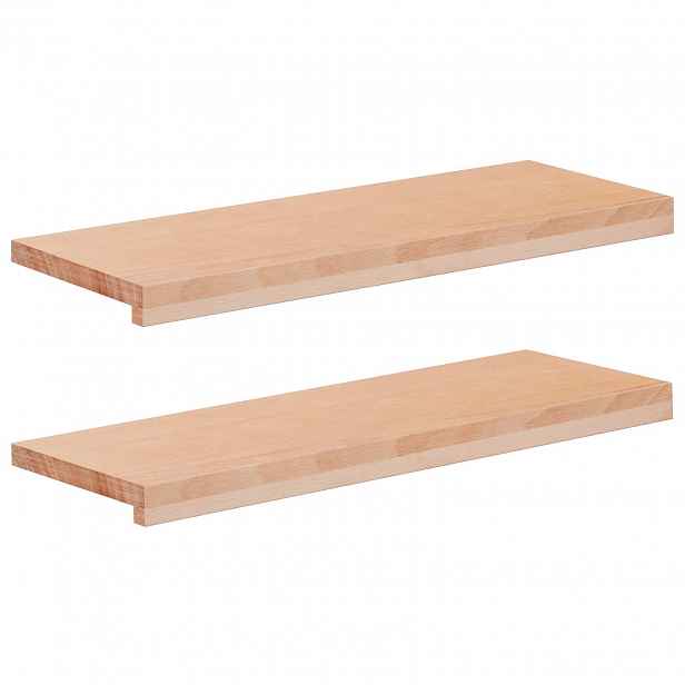 vidaXL Schodišťové nášlapy 2 ks 80 x 25 x 2 cm Přírodní