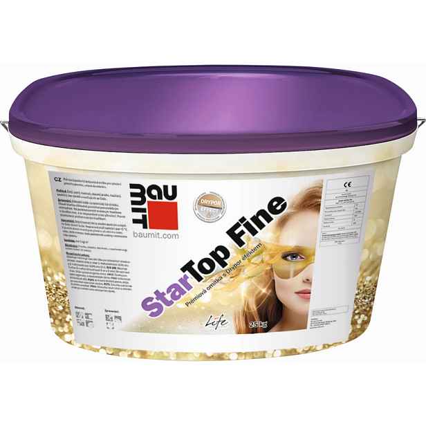 Omítka silikonová Baumit StarTop Fine škrábaná 1 mm 25 kg