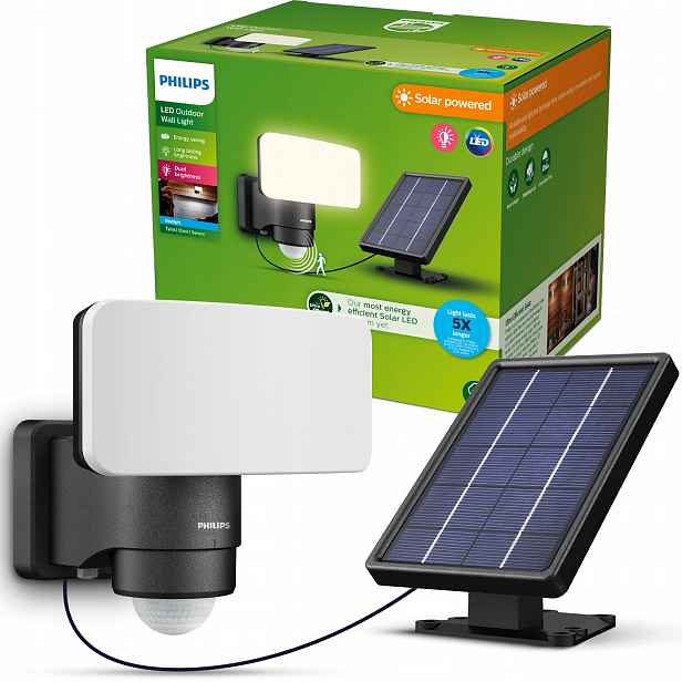 Solární Lampa Led lampa Philips Tylus Zahradní venkovní s Pohybovým Senzorem