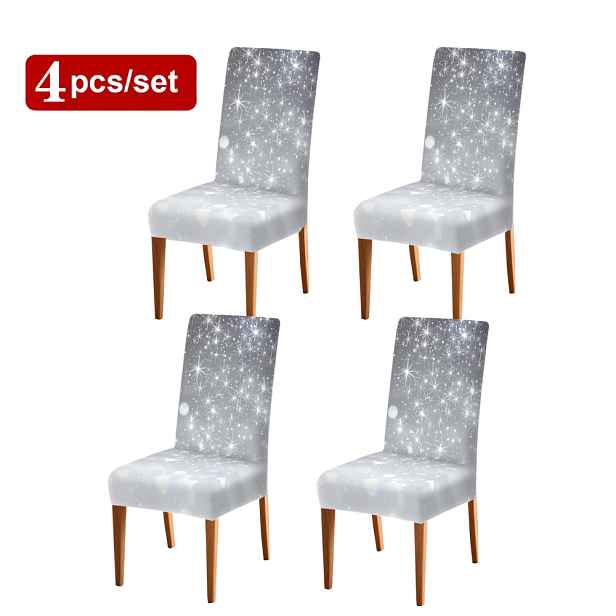 TEMU 2 ks/4 ks/6 ks Elastické potahy na židle s vánoční tématikou (ochranné potahy na židle neobsahují židle), odnímatelné a pratelné potahy na