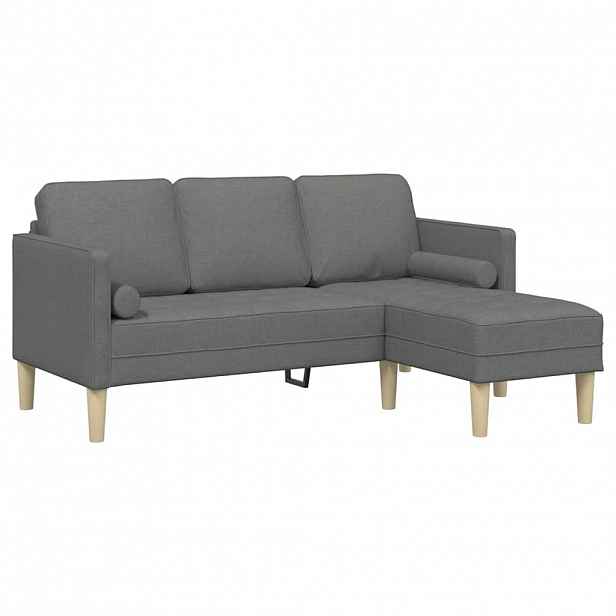 vidaXL Set pohovek Tmavě šedá 173 x 131 x 67 cm Polyester