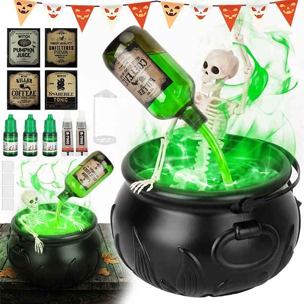 S mlhovým strojem Sada halloweenských dekorací s Led osvětlením