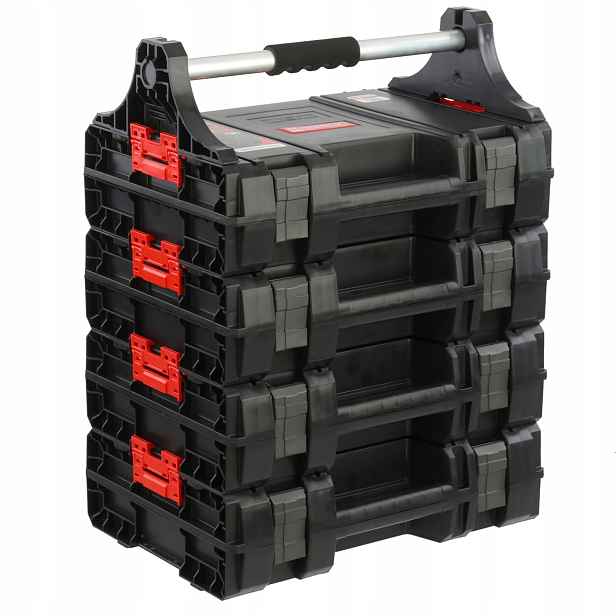 Sada 4 x box na elektrické nářadí, držák, dílna H62,5 cm, modul Pro
