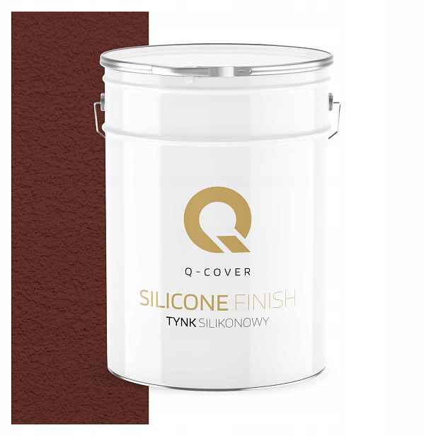 Silikonová Fasádní Omítka Hnědá Červená 15 Kg Granulace 1.0 mm Ral 8012