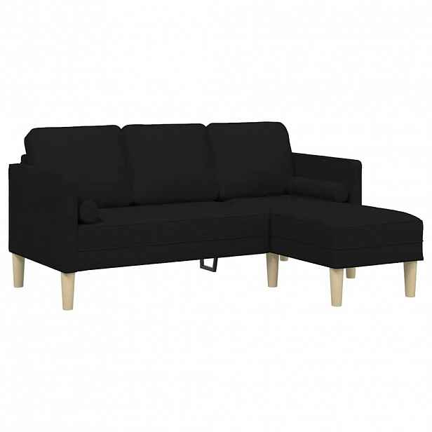 vidaXL Set pohovek Černá 173 x 131 x 67 cm Polyester