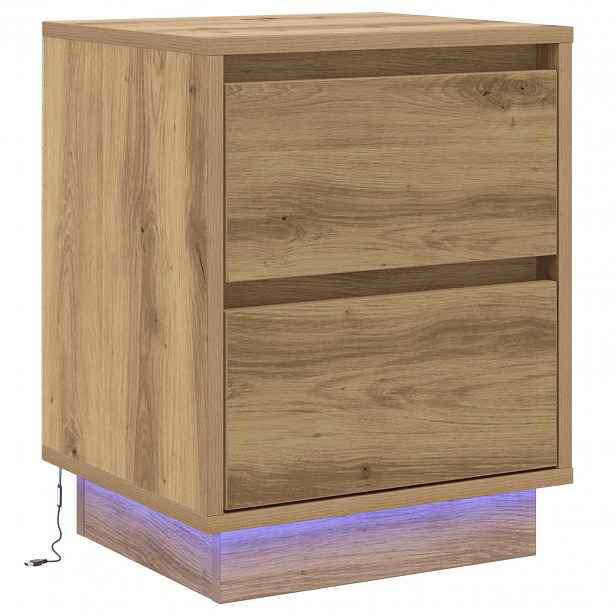 vidaXL Noční skříňka Artisanový dub 39 x 34,5 x 50 cm Kompozitní dřevo