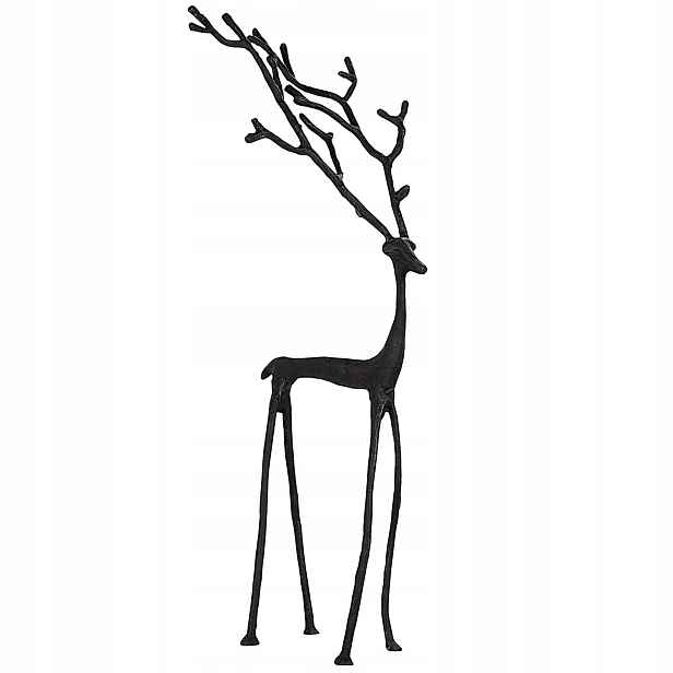 Sob Černá Figurka Velká 68 cm Jelen Vánoční Na Vánoce