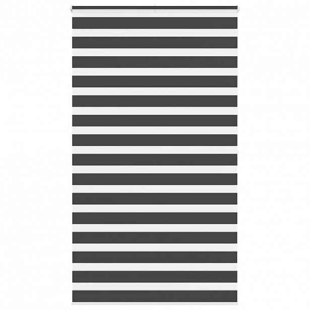 vidaXL Zebra roleta černá 125x200 cm šířka látky 120,9 cm polyester