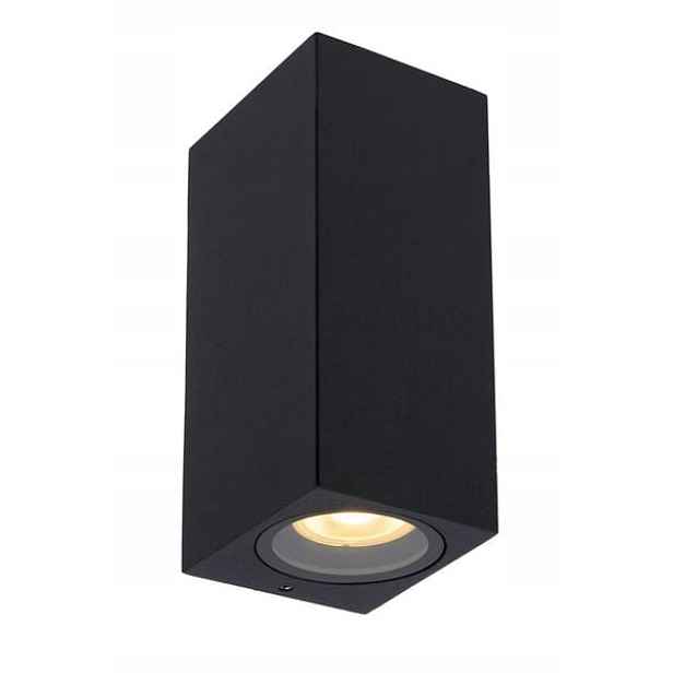 Lucide Zaro Fasádní nástěnné svítidlo 2xGU10 Černé IP44 69800/02/30