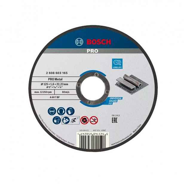 Bosch - Řezný kotouč na kov 125x22,23 mm 2608603165
