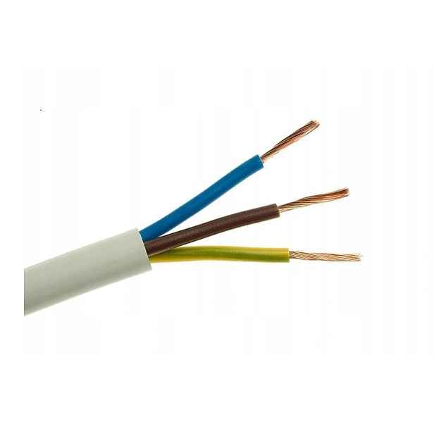 Kulatý ohebný kabel (lanko) Omy Elektrokabel 3 x 0,75 MM 100 m