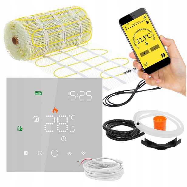 Komplet podlahového vytápění podlahy vyhřívací podložka MA-160W/m² 12m² WIFi