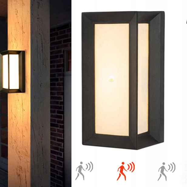 Led Venkovní Nástěnné Svítidlo Nad Vchodové Dveře 18W s pohybovým senzorem IP65