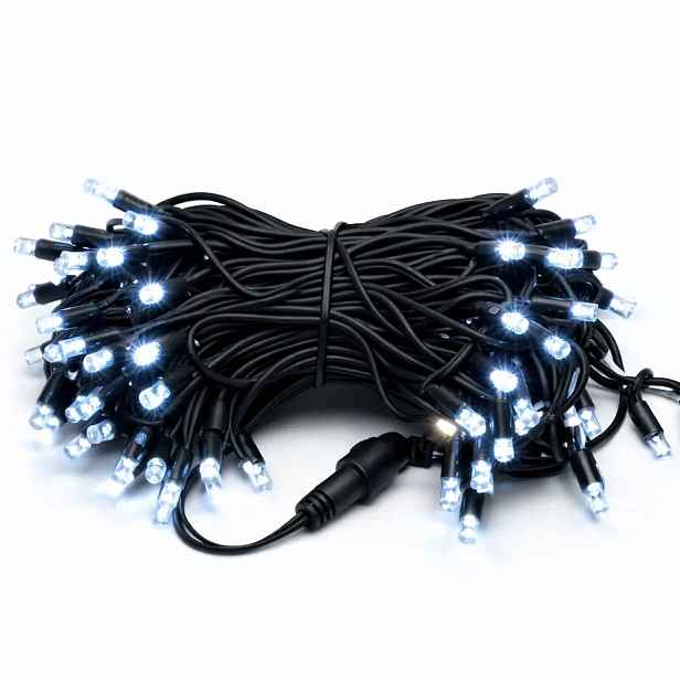 Easy Fix LED světelný řetěz, 5 m, venkovní, kontura, ledově bílá, 60 diod, černý kabel, IP67