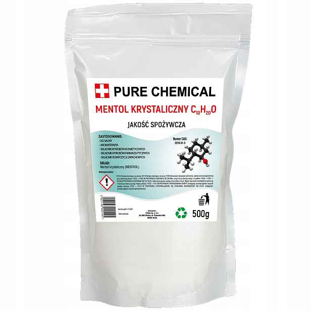 Křišťály Krystalický Mentol 500 g Aromaterapie Sauna Inchalace 0,5 kg