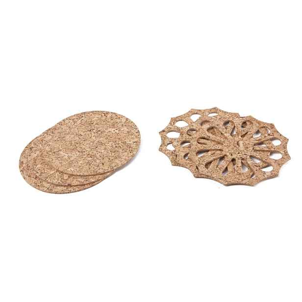 PROHOME - Podložka korek slza 3ks kruh a 3ks slza 16 x 2 cm